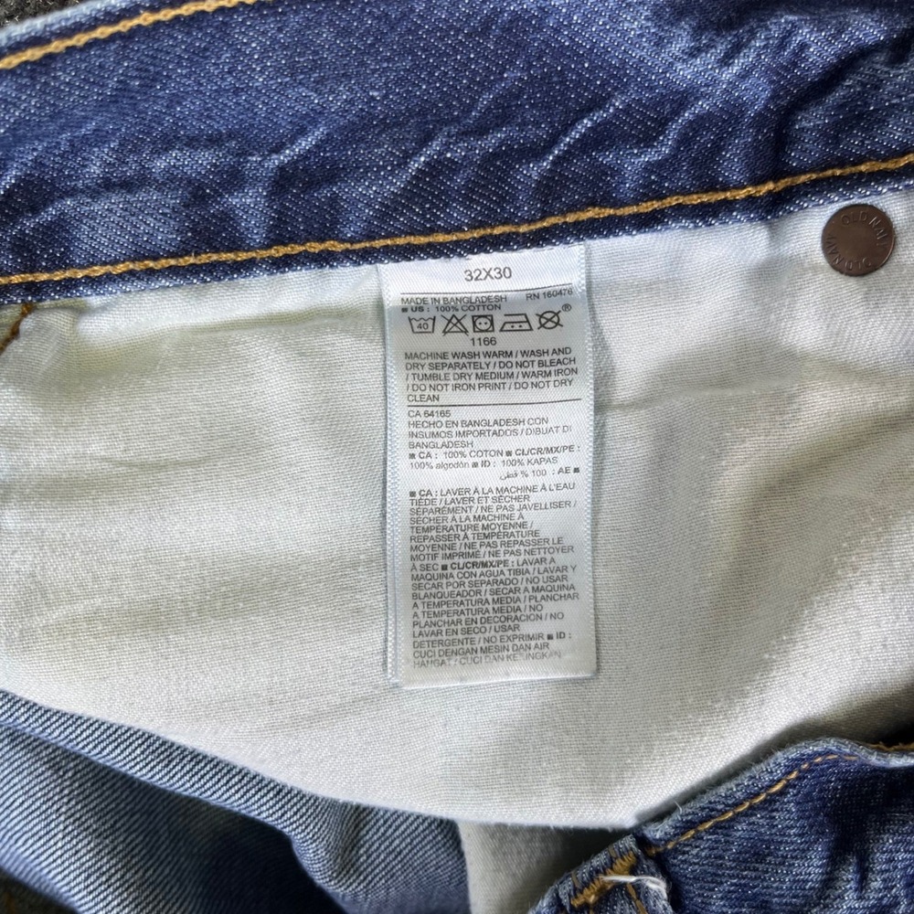 Old Navy Straight Jeans Mens 32x30 Blue Dark Wash Cotton Classic Denim Pants - Picture 4 of 12